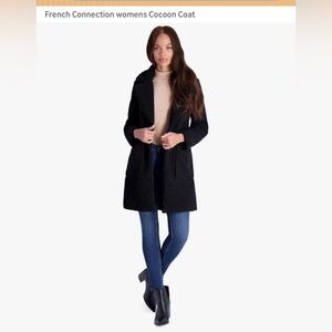 French Connection Black Teddy coat